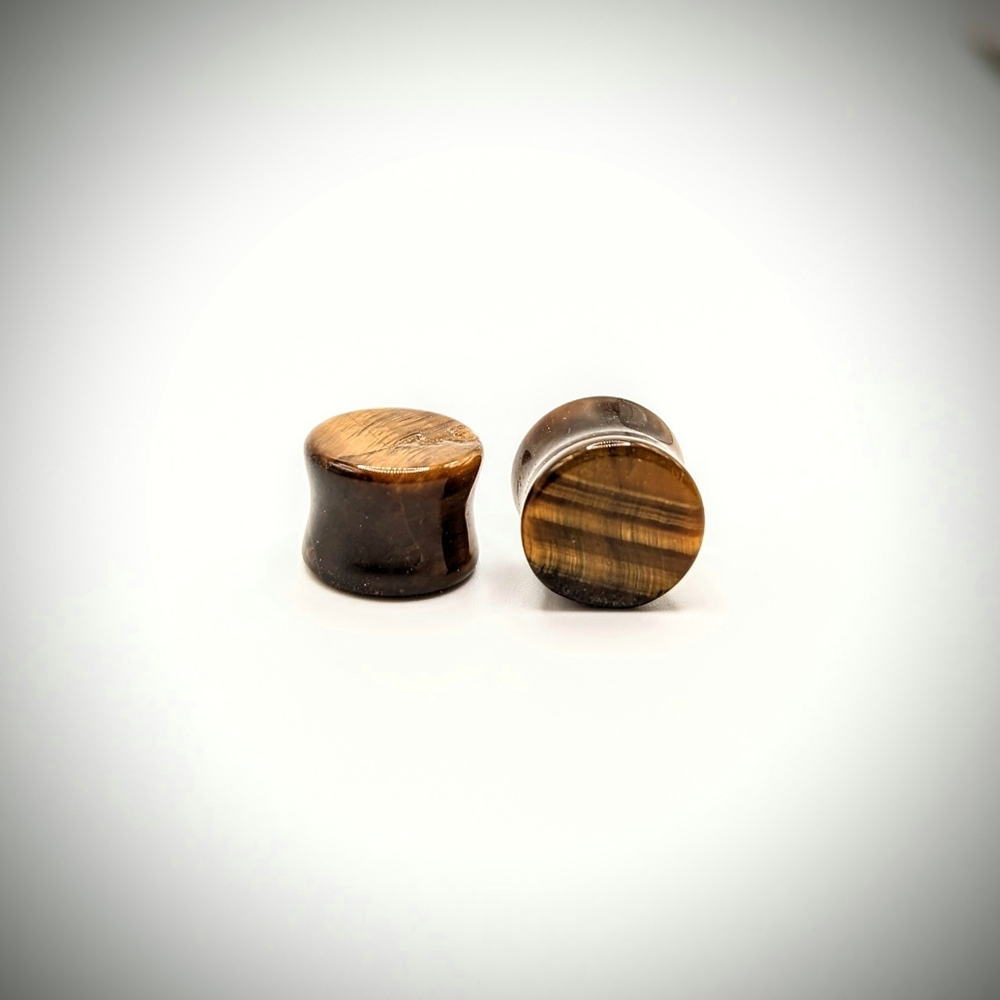 Tiger's Eye Plugs Size 7/16" 11mm